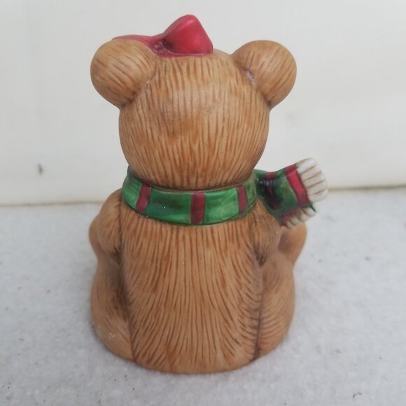 Teddy Bear Christmas Figures Taiwan #5251 1980s HOMCO porcelain pair - Picture 9 of 13